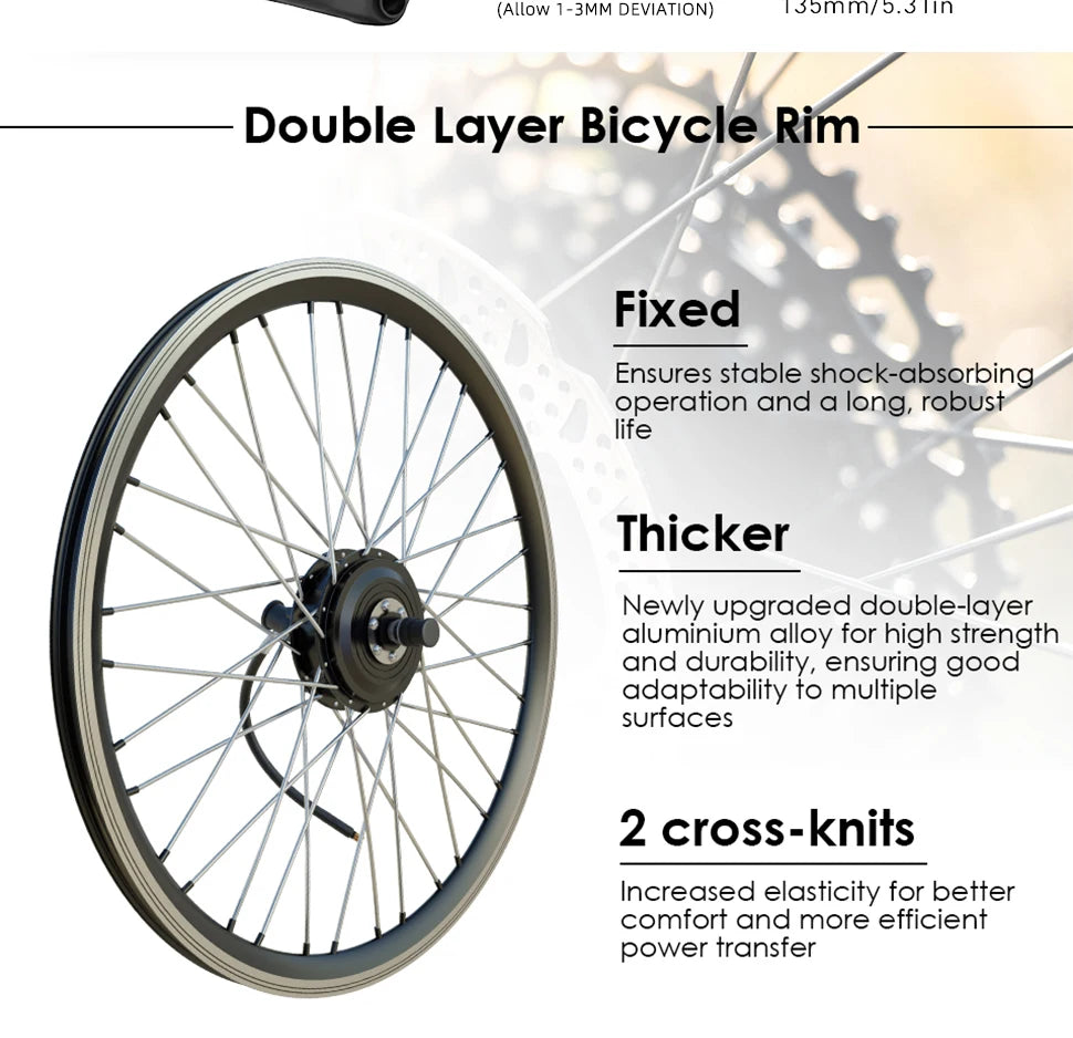 250W 350W 500W High Spedd Ebike Hub Motor & Assembled Wheel 20-29Inch 700C Tyre Electric Bicycle  Rotary Cassette Ebike Kit