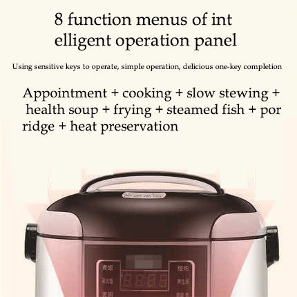 Electric Car Rice Cooker 2L Portable Truck Multi-Cooker Soup Porridge Cooking Food Steamer Electric Lunch Box 12V or 24V