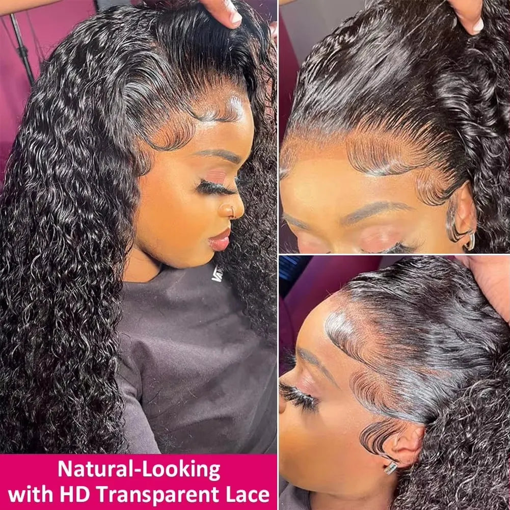 5*5 No Glue Deep Wave Human Hair Wigs Pre Plucked Brazilian Human Hair Lace Frontal Wig 13*6 Pre-Cut Wear and Go Lace Front Wig