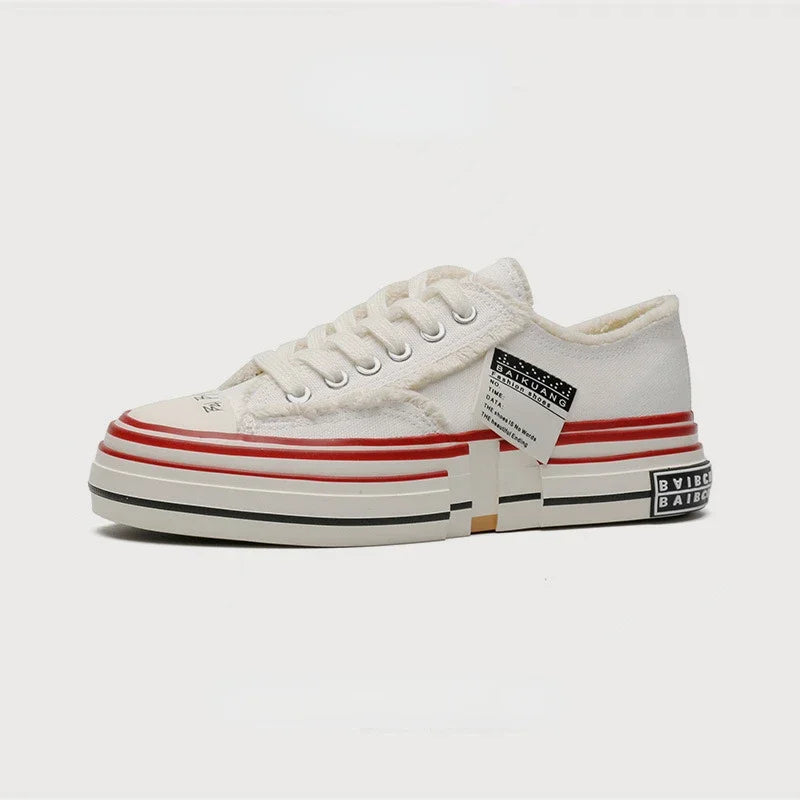 Men Vulcanized Shoe Thick Soles Increased Low Top Couple Shoe Canvas Shoe for Men Sneakers Tenis Masculino Zapatillas