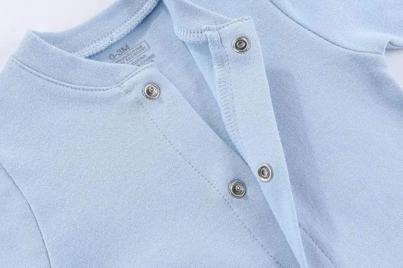 Kiddiezoom 7 Colors Solid Unisex Baby Boy Girl Romper+Burp Cloth+Bib+Hats+Gloves Baby Clothing Sets