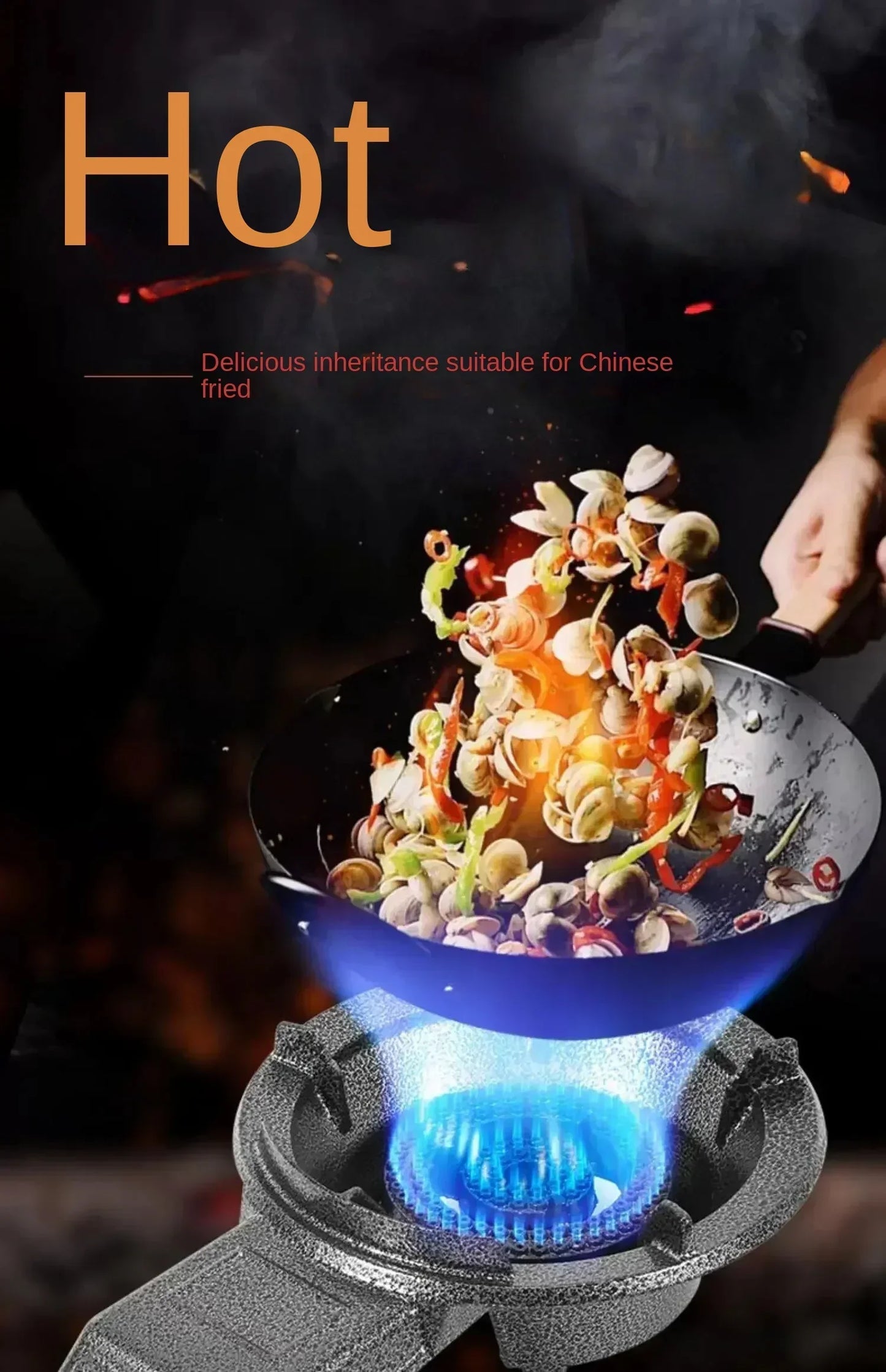 Powerful Gas Stove for Home and Commercial Cooking - Compatible with Natural Gas and LPG AD