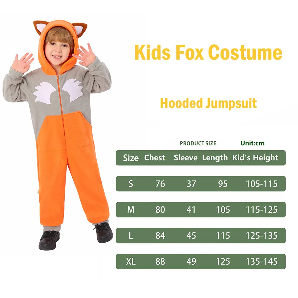 Unisex Boys Girls Jumpsuit Animal Halloween Costumes Bodysuit Kids Purim Party Fancy Dress Up Clothing Set