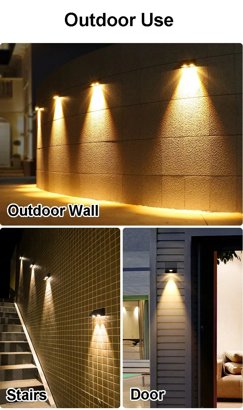 Solar Wall Lamp Outdoor Waterproof Garden Light for Mailbox Address House Number Sign Facades and Landscape Decorative Lighting