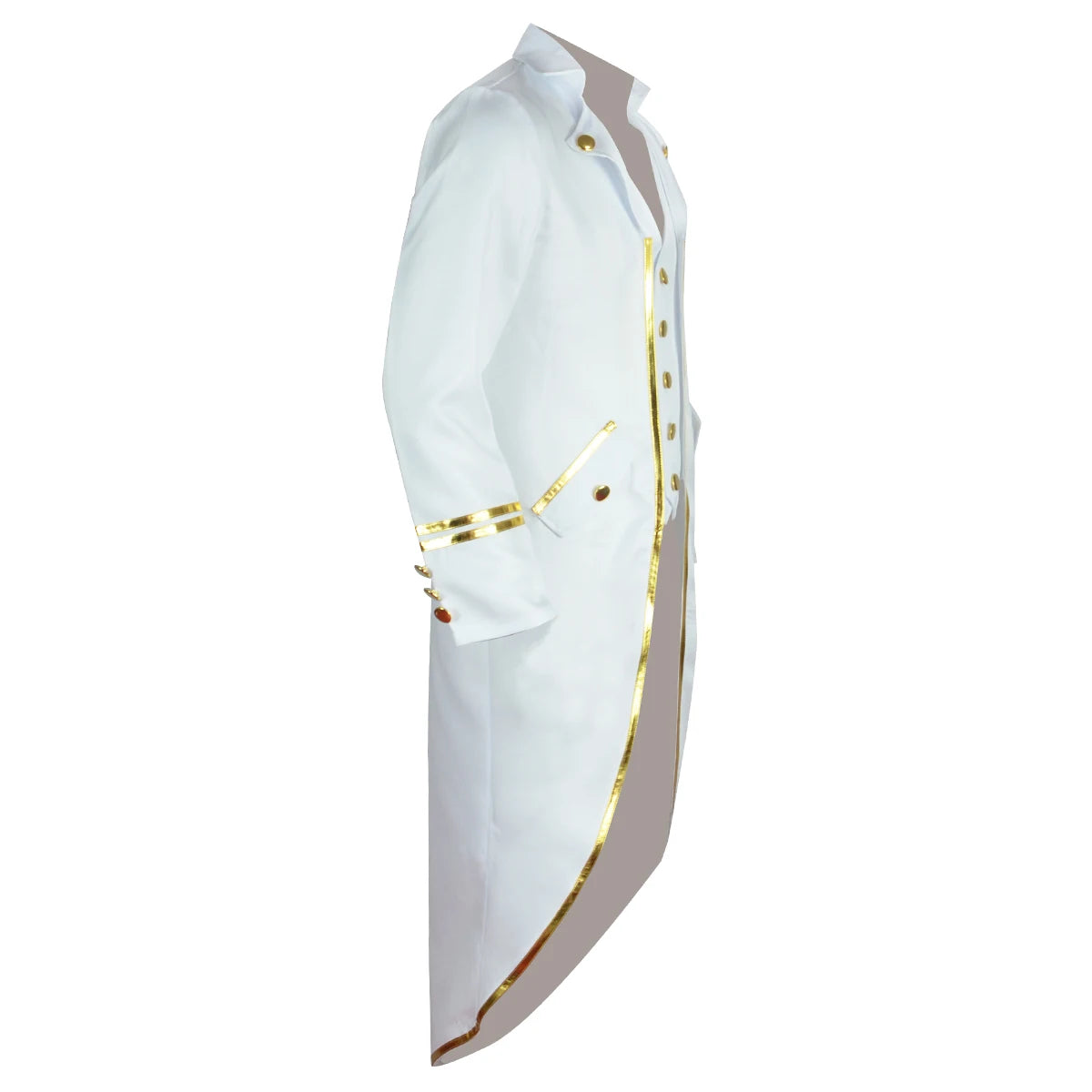 Halloween Costume Men Tuxedo Medieval Vintage Costume Male Mid-Length Punk Vintage Gilt Tuxedo Stage Performance Clothing