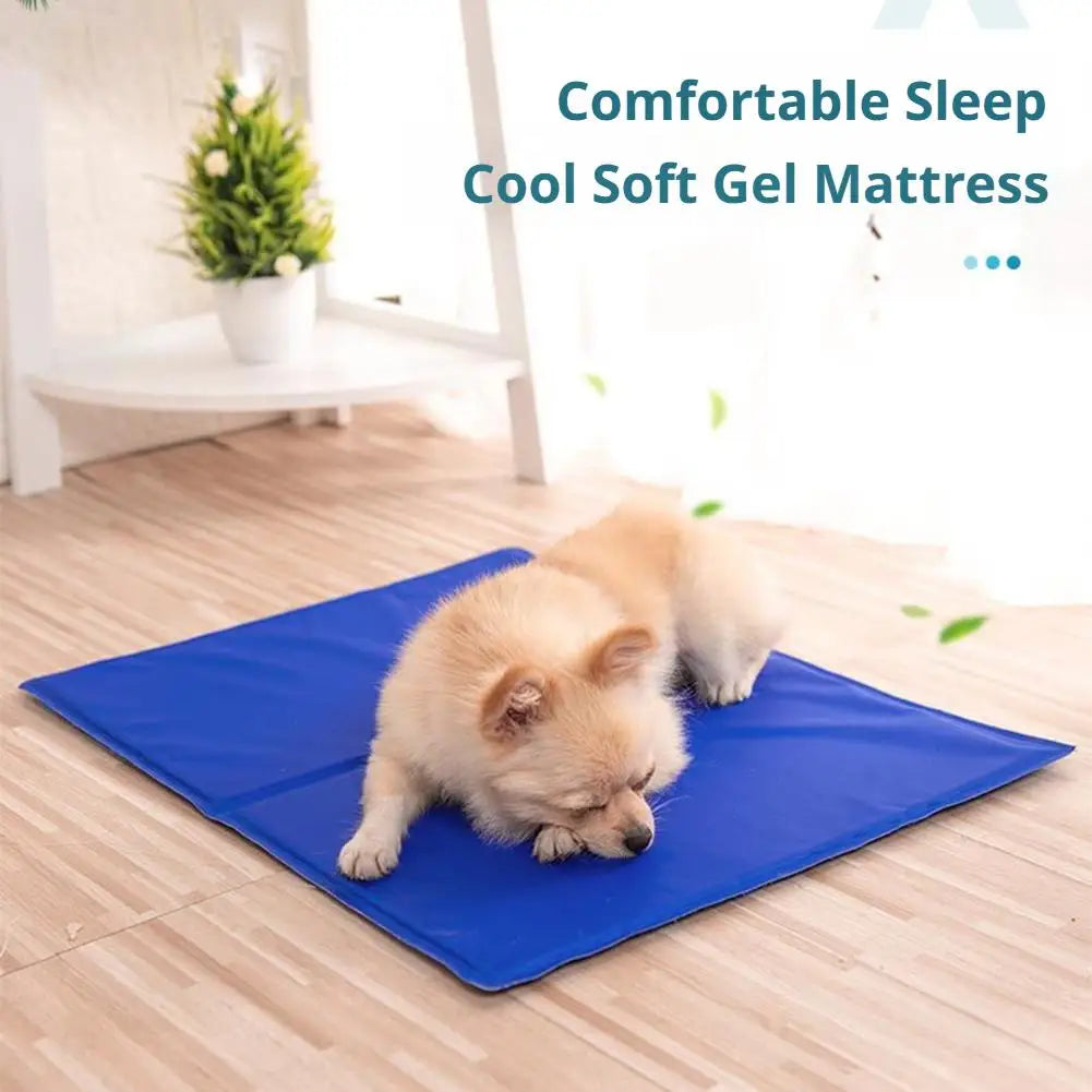 Summer Chill Pad Pet Ice Bed Mats Cushion Dogs Cats Summer Cooler Sleeping Pad Heat Relief Cooling Sponge Gel Pet Supplies