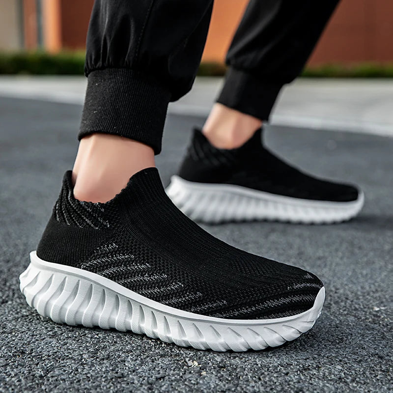 Men Sock Shoes Women Running Thick Sole Fashion Casual Sneakers Breathable Sport Shoes Couple Walking Fashion Sneakers Shoes