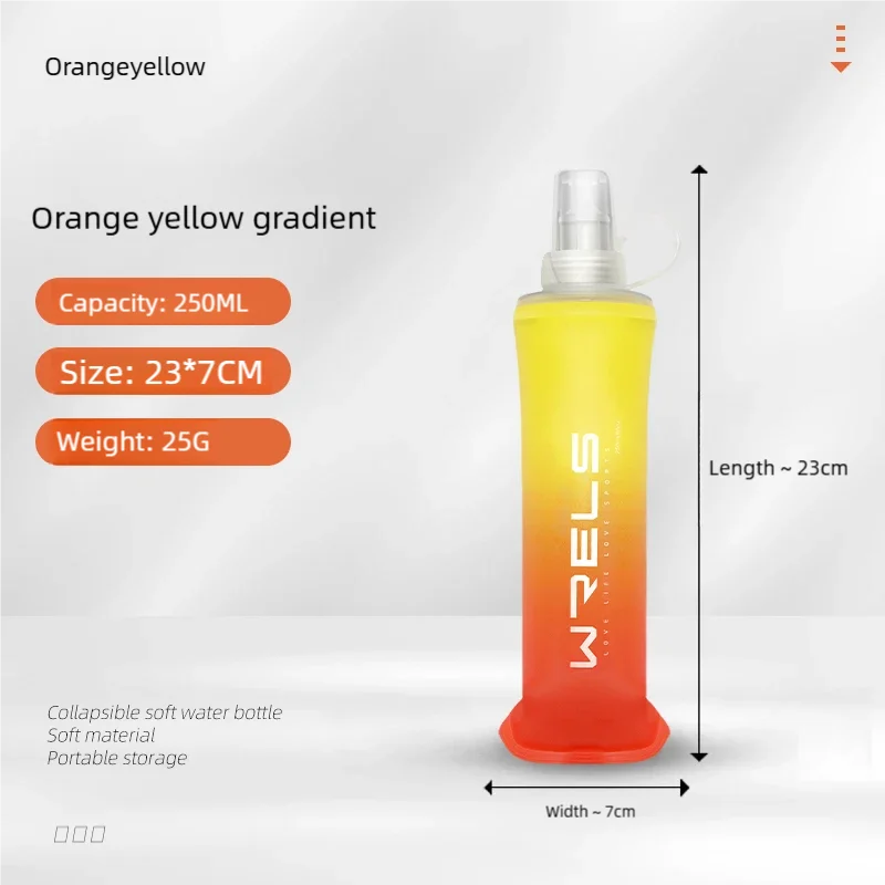 Sport Water Bottle TPU Folding Soft Flask Drink Portable Water Bottle High Flow Running Hiking Bicycle Fitness Water Bag