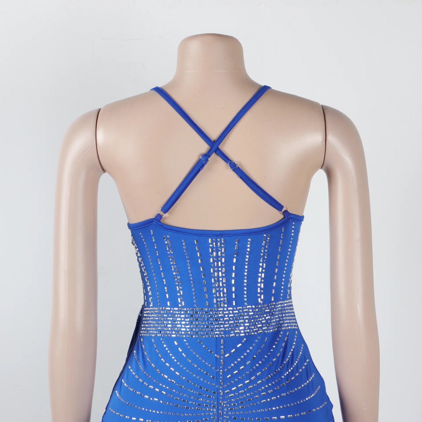 Sparkling Solid Color Hot Diamond Sheer Mesh Long Skirt, Elegant and Luxurious Spring Women's Cocktail Dress, Celebrity Clothing