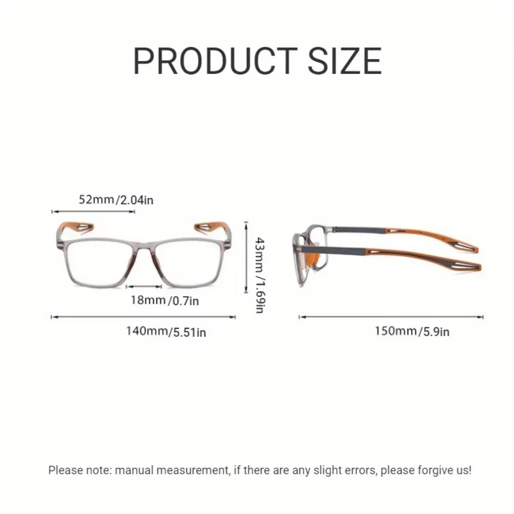 Reading Glasses Men Women Anti Blue Light Sports Eyewear Fashionable Presbyopia lenses Eyeglasses +4.0 to +1.0 Diopters
