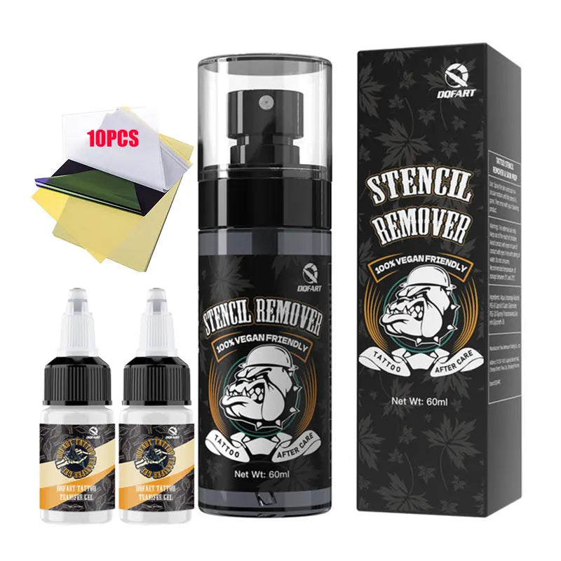 DQFART Tattoo Transfer Remover Spray Kit - Professional Correction Solution for Mistakes Safe Easy To Use for Beginners Artists