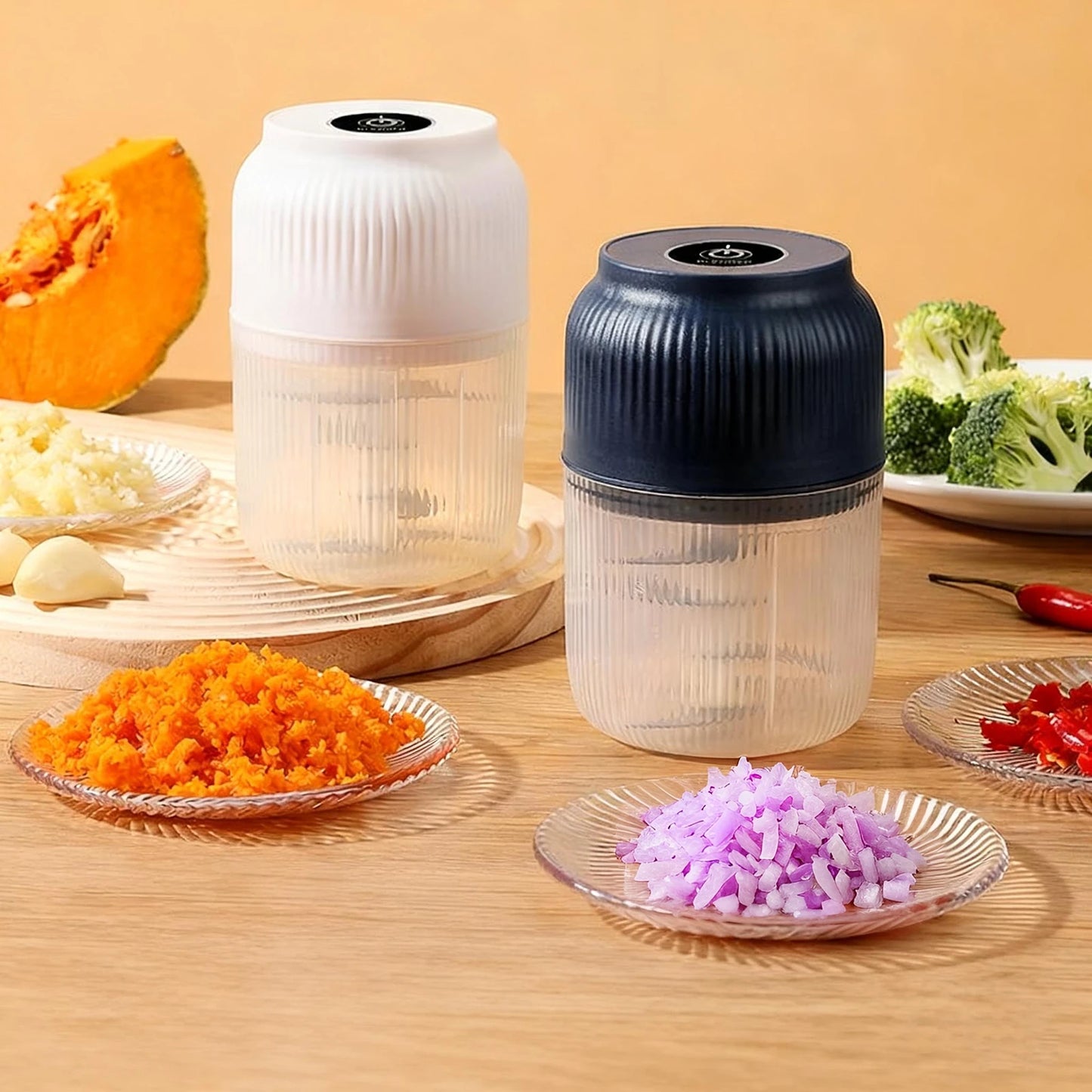 320ml Electric Mini Garlic Chopper USB Chili Pepper Grinder Kitchen Tool for Crushing Garlic Ginger Vegetables Baby Food Gift