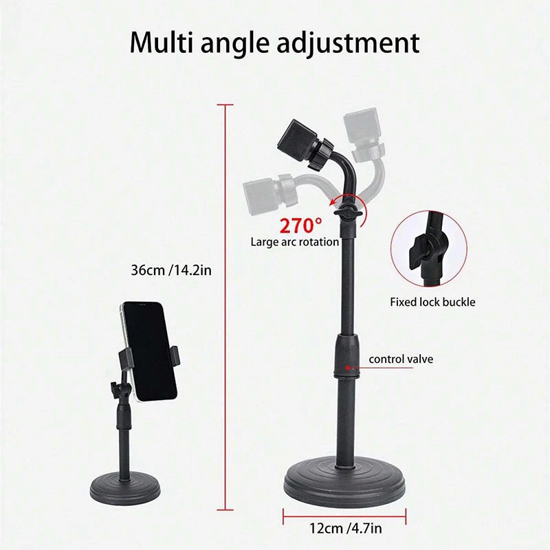 Desktop Phone Holder Live Broadcast For Smart Phone Adjustable with Phone Holder Stand Bracket For Mobile Telefoon Statief Stand