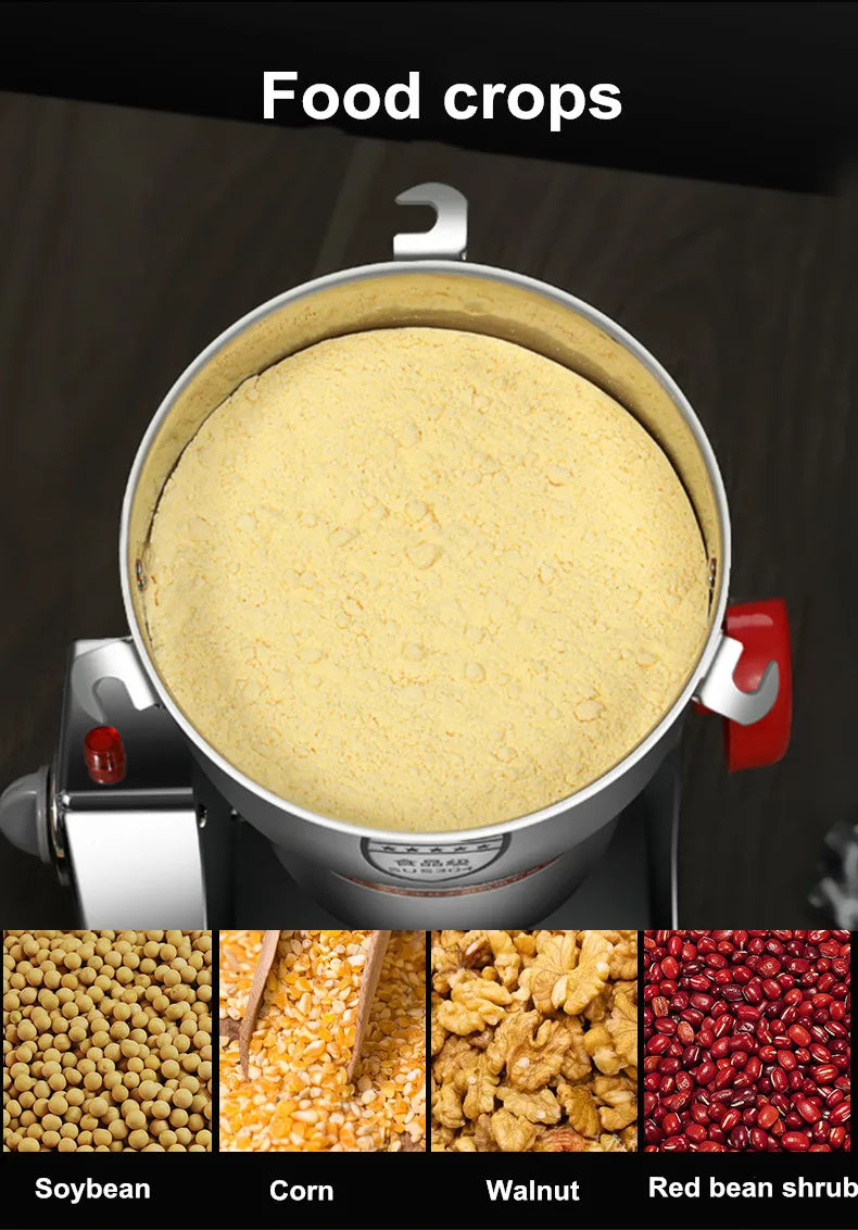 110V/220V 2500g Powder Machine Grinder Home Commercial Medicinal Herbs Cereals Spices Miscellaneous Grains Flour Grinder 4500W