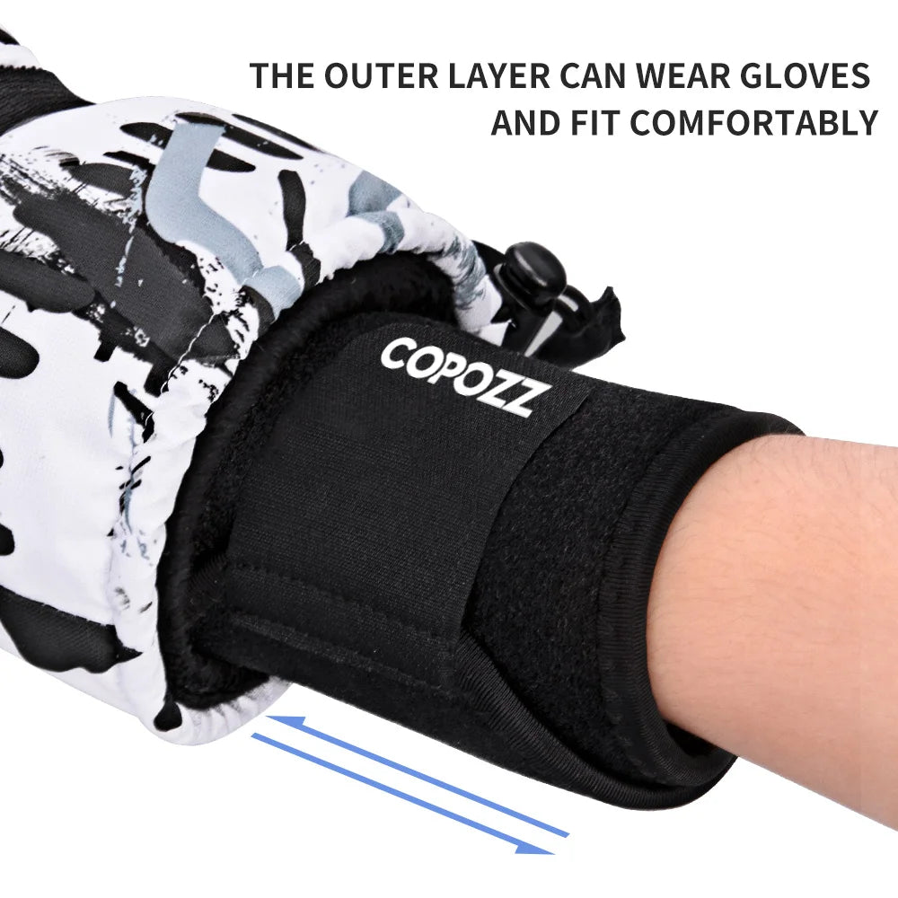 COPOZZ Ski Wristbands Unisex Wrist Wear-resistant Non-slip Protection Sweat Bands Running Fitness Sports Protection Equipment