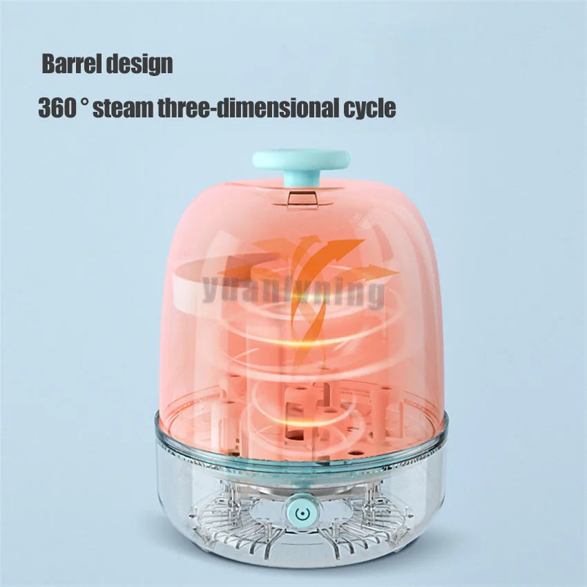 Upgraded Baby Bottle Steam Sterilizer 360° Sterilization Bottles Sterilizer Large Capacity Auto Power Off Safe Sterilizer