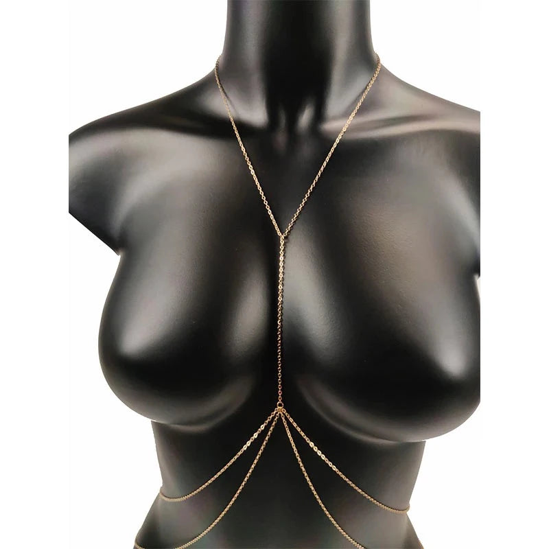 1pcs Jewelry Bust Chain Bikini Belly Chain Female Waist Chain Beach Body Chain Choker Necklace Jewelry For Women