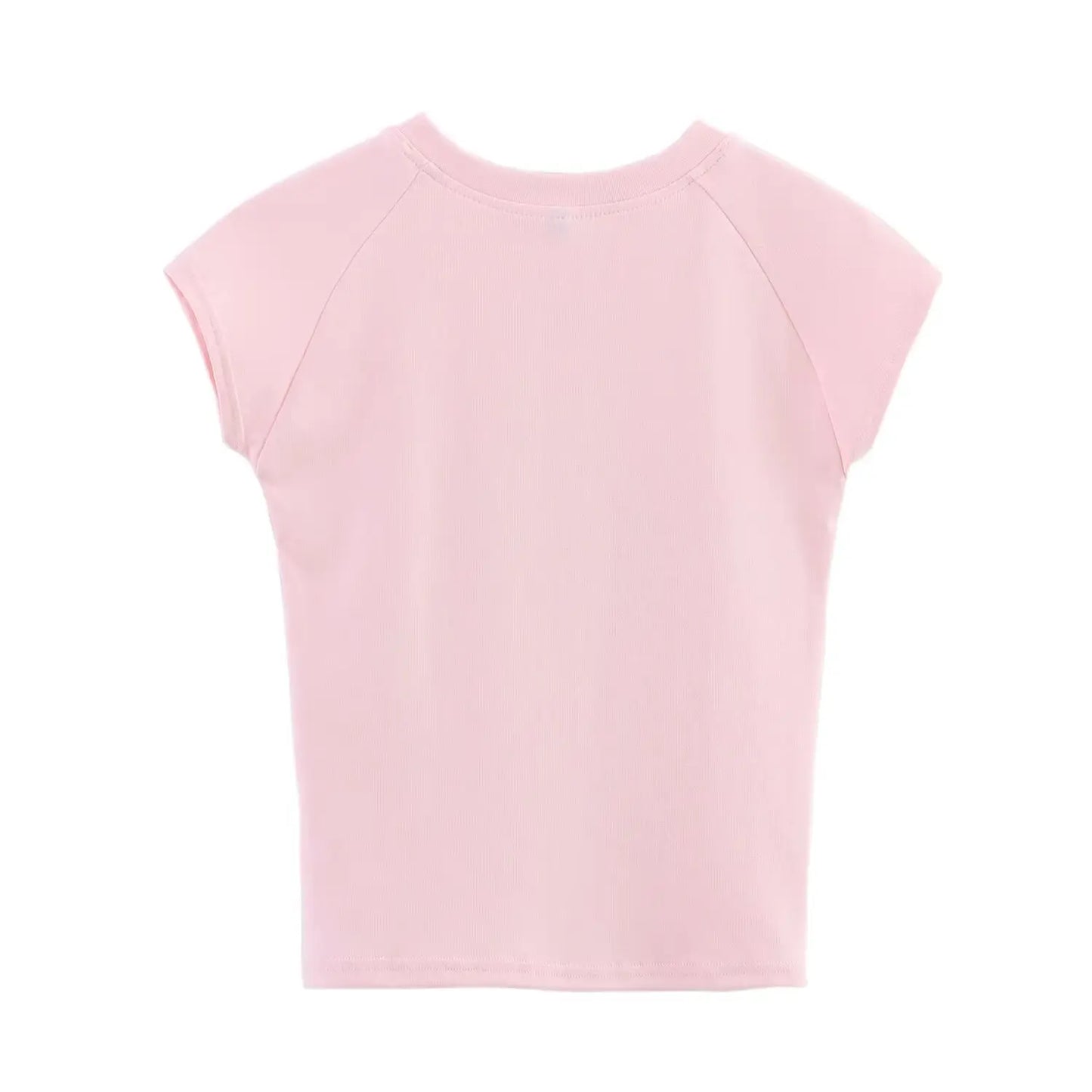 Corset Kawaii Slim Fit Round Neck Short Sleeve Daily Wear Casual Outdoor Women Tops Fashion Streetwear Corset Top
