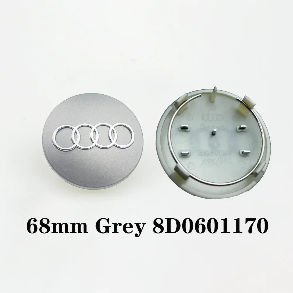 4pcs 60mm 61mm 68 69mm Car Styling Wheel Center Cap Hub Covers Badge 4B0601170 For Audi A3 A4 A5 A6 A7 A8 S4 S6 Car Accessories