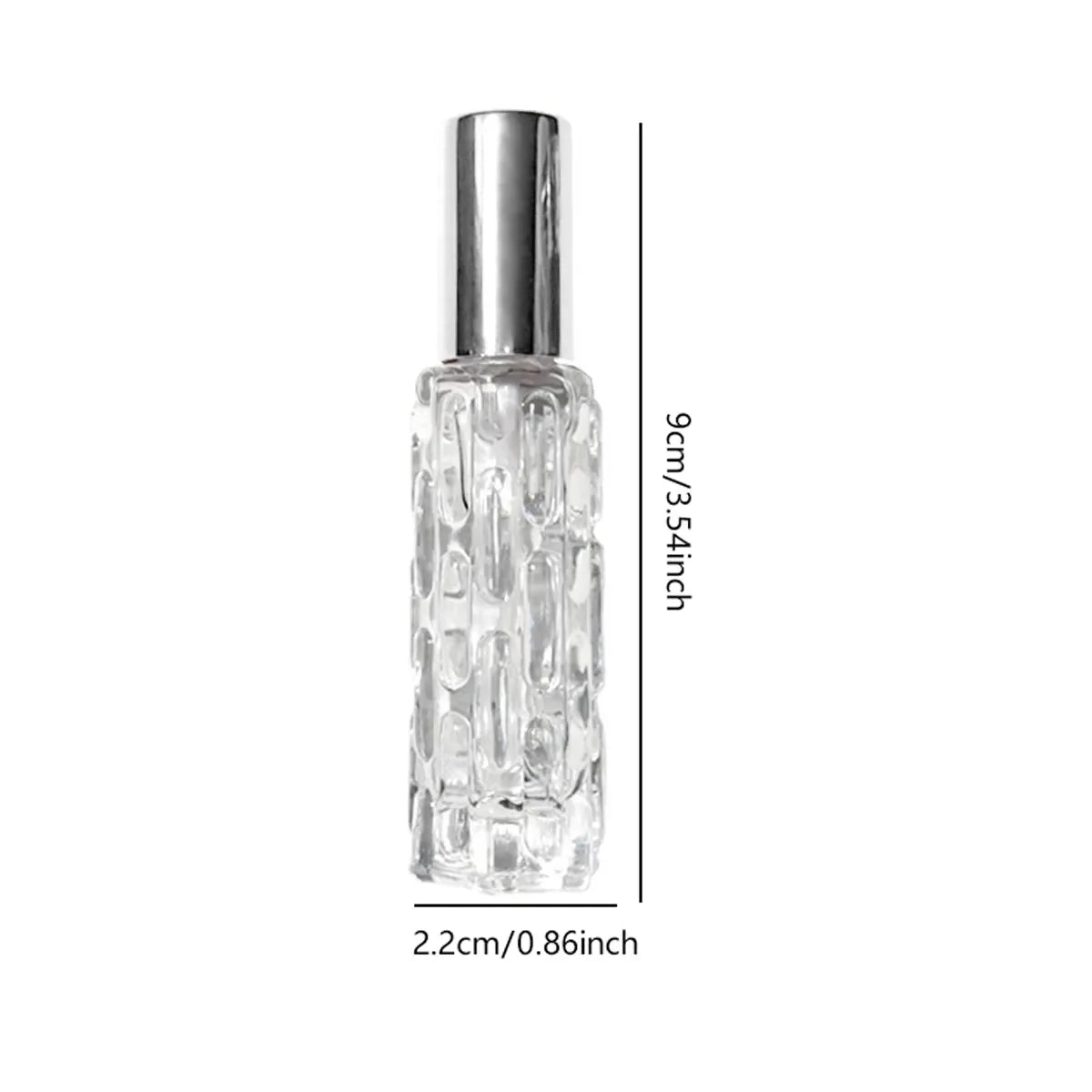 Perfume Bottle 1pc 10ml Glass Spray Bottle Aluminum Line Mist Sprayer Head Perfume Dispenser Bottle Press Empty Bottle Travel