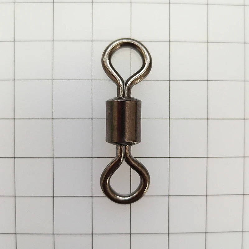 2000pcs Copper Fishing Swivel Bearing Rolling Swivel Connector Black White Lure Link Fishing Tackle Supplies Accessories Pesca