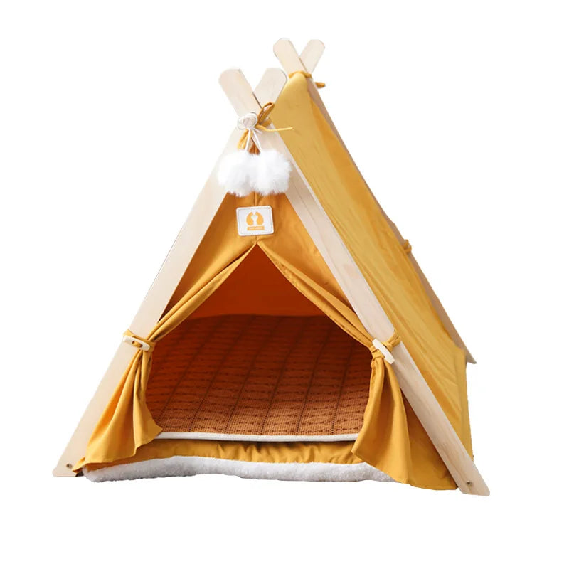 Winter Pet tent, Christmas dog house, cat house, all year round, cat delivery room, pine wood for winter warmth, cat tent