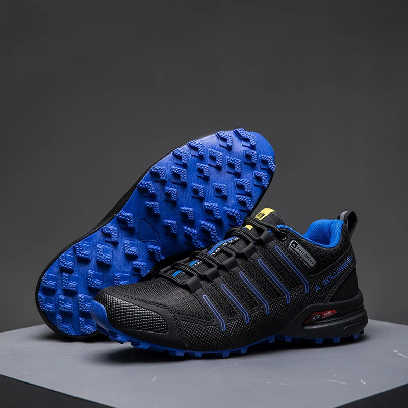 Men Shoes Men Casual Sports Shoes Outdoor Leather Hiking Travel Shoes Four Seasons Lightweight Breathable Mesh Walking Shoes