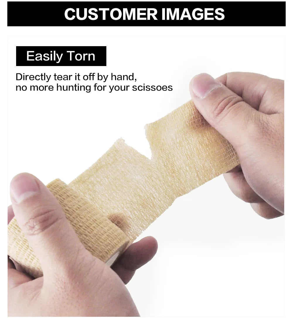 6/12/24pcs Self Adhesive Bandage Wrap, Cohesive Bandage Wrap for Sport & Athletic, Breathable Vet Wrap for Wounds