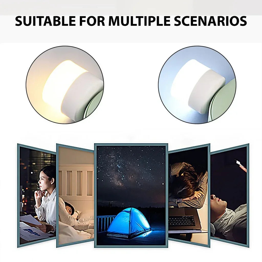USB LED Night Light - Warm & White Dual Mode Eye-Friendly Compatible with Laptop Power Bank & USB Charger (2025 Edition)