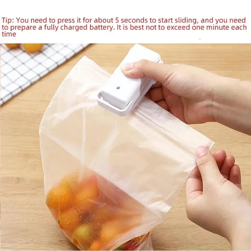 Portable Heat Bag Sealing Machine Package Sealer Bags Plastic Food Bag Closure  Food Packaging Heat Sealer Kitchen Gadget