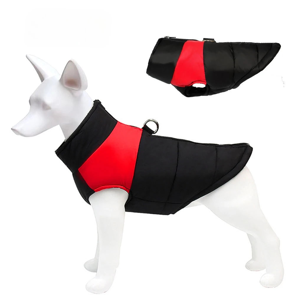 Warm Dog Coats Vest, Waterproof Dogs Jacket Fleece Pet Winter Cold Weather Coat Dogs Cozy Snow Jackets Outfits for Dogs Puppy