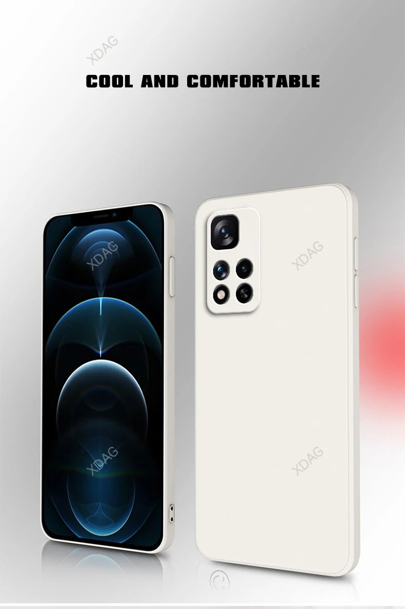 Funda Liquid Silicone Phone Case for Xiaomi Redmi Note11 Note 11 11E 11T Pro Plus 11Pro 11TPro Pro+ 11S 11SE 5G Soft Plain Cover