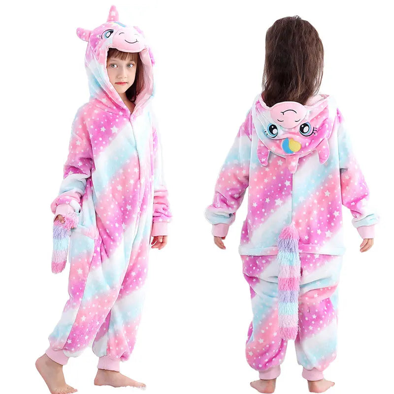 Kids Animal Capybara Kigurumi Costume Cosplay Cartoon Jumpsuit for Children Halloween Christmas Girls Boys Hooded Pajamas Onesie