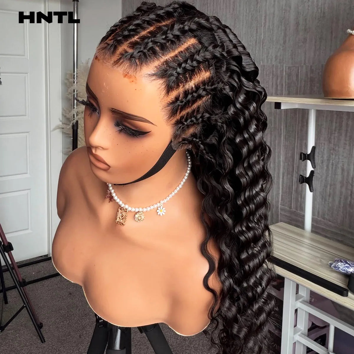Pre-Braid 13x6 HD Lace Front Wear and Go Glueless Wig Human Hair Deep Wave 13x4 Lace Frontal Drawstring Glue-Free Wigs for Woman