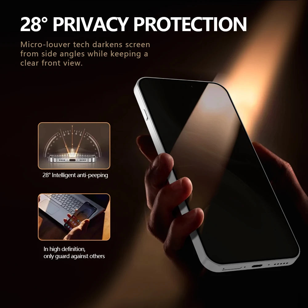 Lereach for vivo X300 Pro vivo x300 Anti-Spy Screen Protector Dust-Free Box Auto-Alignment Full Coverage Tempered Glass Film