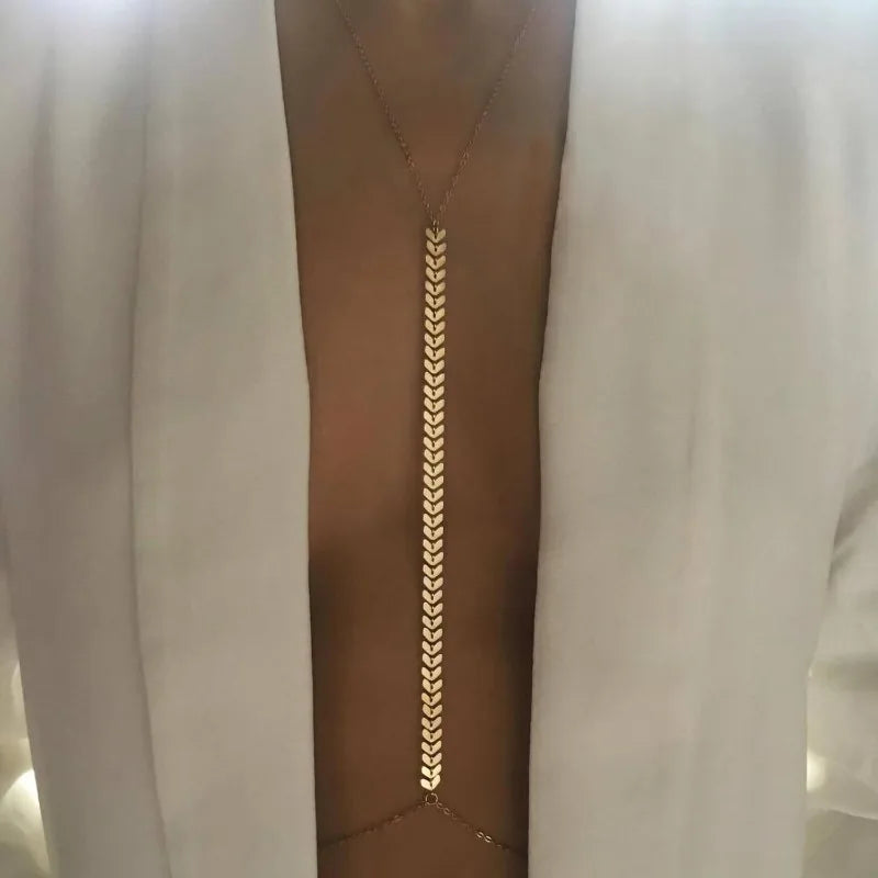 Sexy Body Chains for Women Mom, 14K Gold Layered Belly Waist Chain Bikini Bra Chain, Summer Beach Rhinestone Body Jewelry