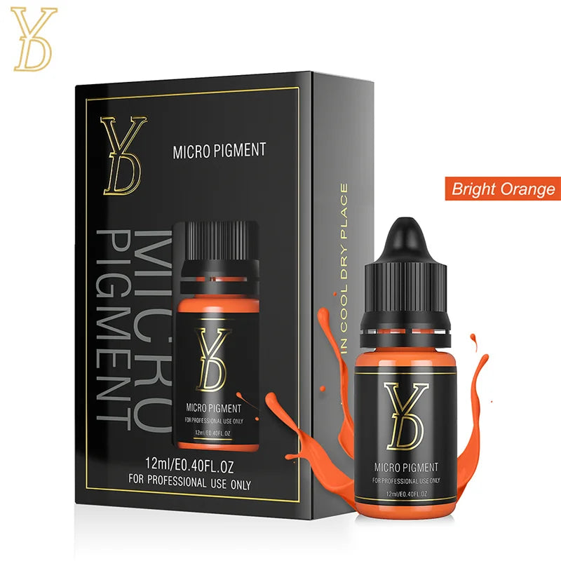 YDPMU 15 Colors Liquid Lip Pigment Tattoo Ink Professional Permanent Makeup Micropigmentation Beauty Lips Cosmetic Supply 12ML