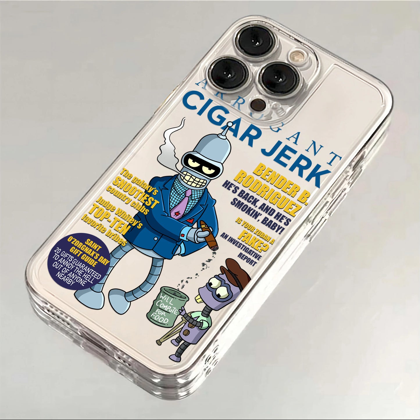 Funny Comic Futuramas Phone Case For IPhone 17 16e 16 15 14 13 12 11 Mini Air Pro Max X XR XSMax 7 8 Plus Transparent Back Cover