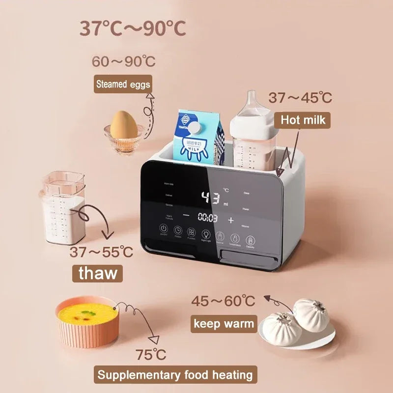 Baby Bottle Warmer Multifunction Sterilizer Accurate Temperature Control Fast Milk Bottle Warmers with Timer Newborn Accessories