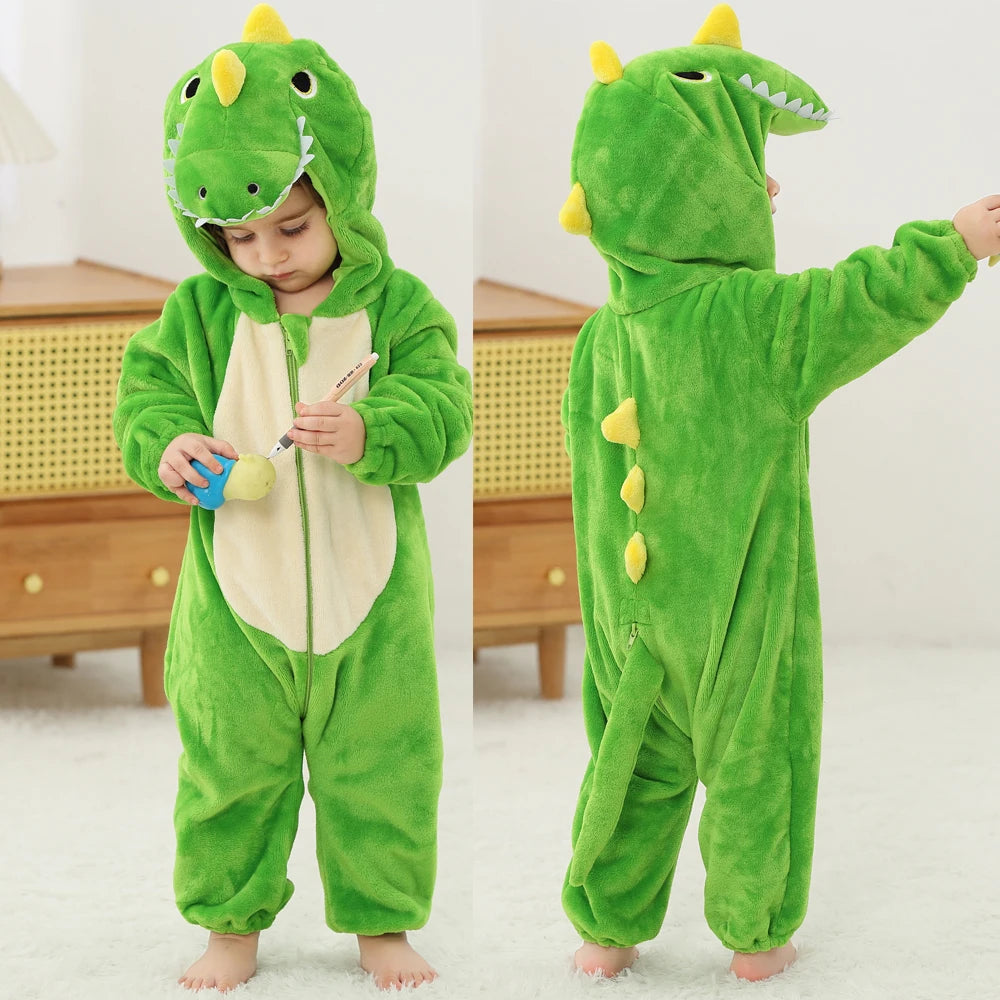 Autumn Winter Cartoon Style Winter Long Sleeve Baby Boys Girls Rompers Toddler Kids Playsuit Jumpsuits Baby Clothes Child Onesie