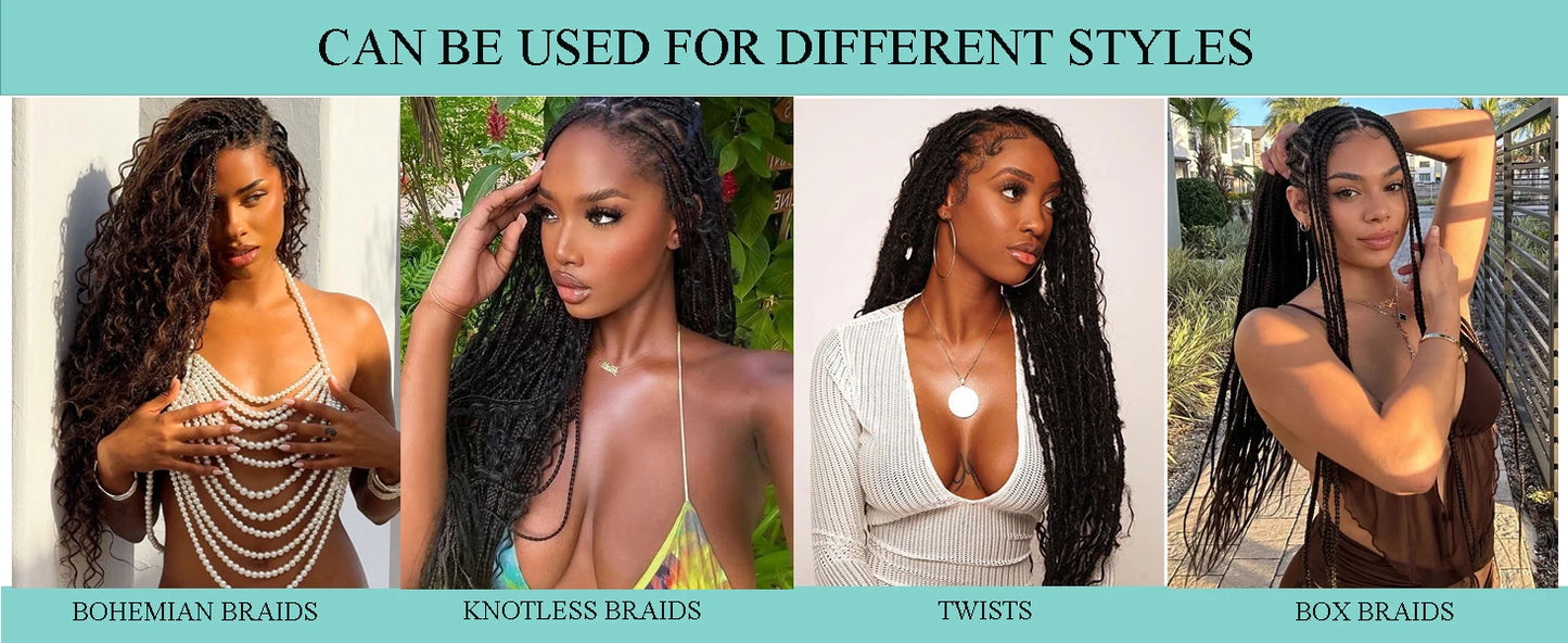 4/27# 99J# Colored Human Hair Boho Braiding Hair 50g/bundle Deep Wave Brazilian Human Braiding Hair for Black Women