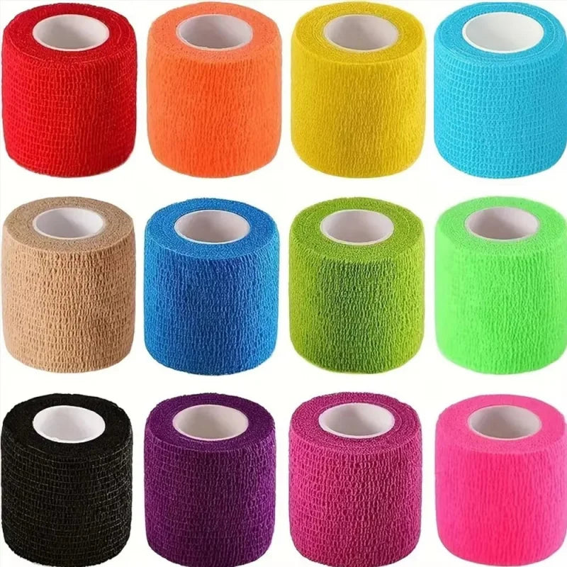 6/12/24pcs Self Adhesive Bandage Wrap, Cohesive Bandage Wrap for Sport & Athletic, Breathable Vet Wrap for Wounds