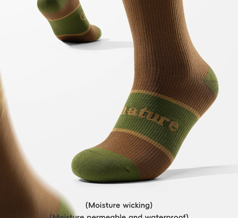 Qunature Four-Season Waterproof Socks Breathable Outdoor  Sport Socks Hiking Cycling Cross Country Running Skiing Windproof Sock