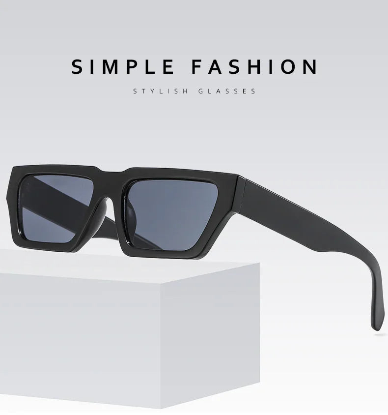 Square Sunglasses Men Women Retro Fashion Popular Sun Glasses Male Female Black Mirror Vintage Small Frame Oculos De Sol