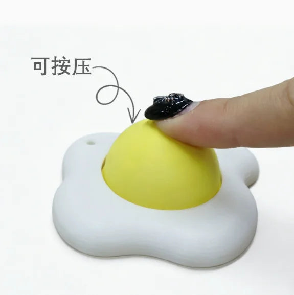 Stress resistant keychain toy - fun stress relieving buttons in strawberry cake, coffee, and chicken legs, designed for all ages