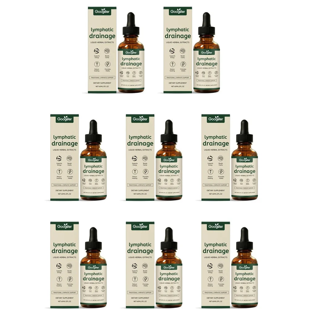 Googeer Lymphatic Drainage Drops for Bloat Relief & De-Puff, Lymph Node Detox Cleanse, Fluid Retention, Alcohol-Free 60 Servings