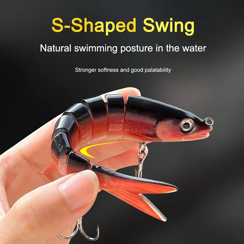 Fishing Lure Multi-Joint Fish Fishing Kit Slow Sinking Realistic Hard Lure Swimbait Freshwater and Saltwater for Bass Trout Lure