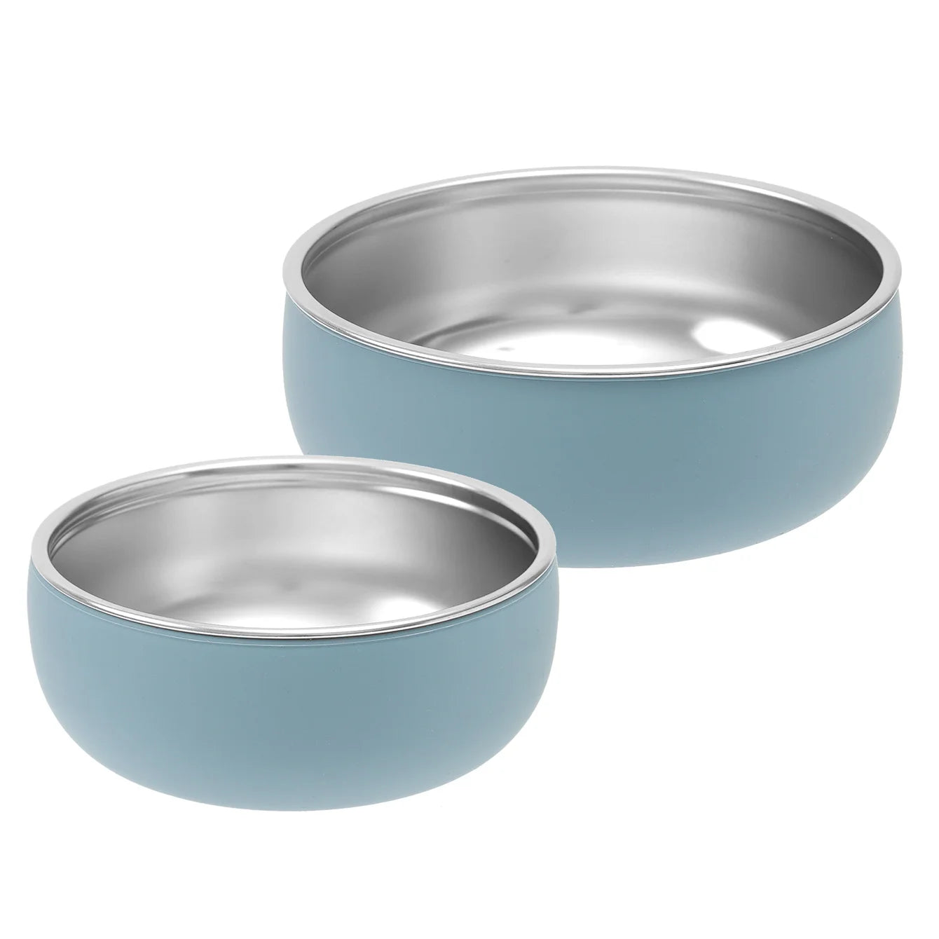2PCS Baby Feeding Set Stainless Steel Silicone Detachable Bowl Heat Resistant Food Dishes Plate BPA Free Children's Tableware