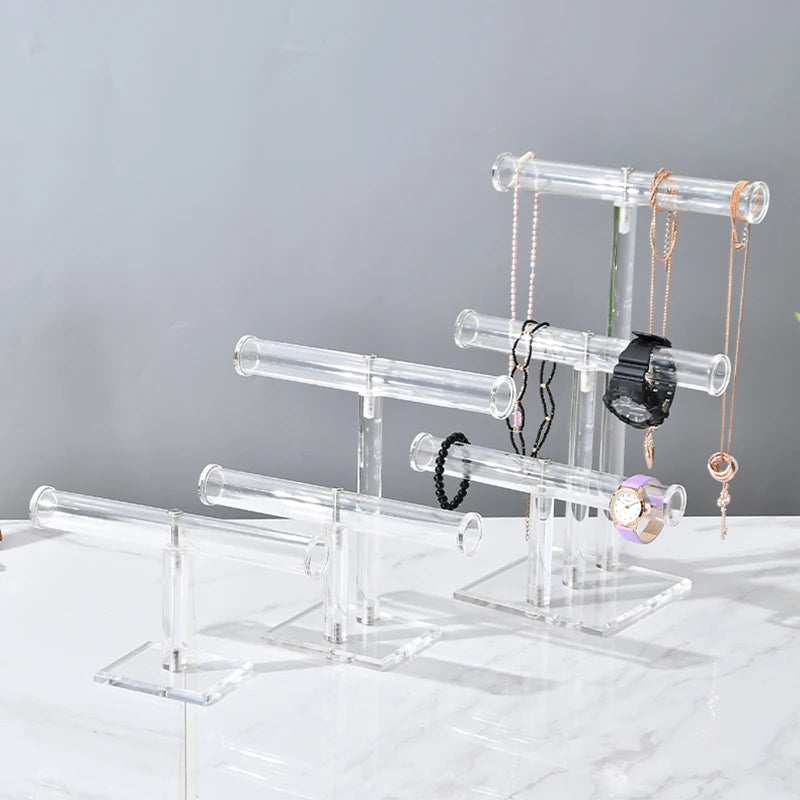 Clear Acrylic Bracelet Holder Stand Jewelry Display Organizer Shelf for Necklaces and Bracelets  Jewelry Packaging & Display