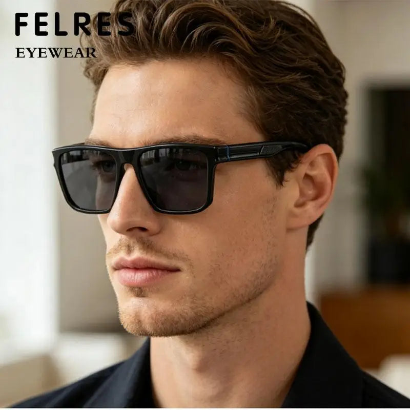 Men Women Square Bifocal Far Near Dual Vision Reading Glasses Trendy Driving Fishing Shade Presbyopia Eyewear Customize Lens